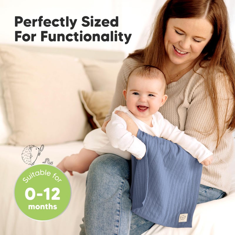 KeaBabies Organic Cotton Burp Cloths Baby Girl, Boy - 6-Pack Large Burping Clothes for Babies, Spit Up Rags, Super Soft & Absorbent Newborn Wash Towels, Gender Neutral, Non-Shrink (Stria, Boho) - Image 5