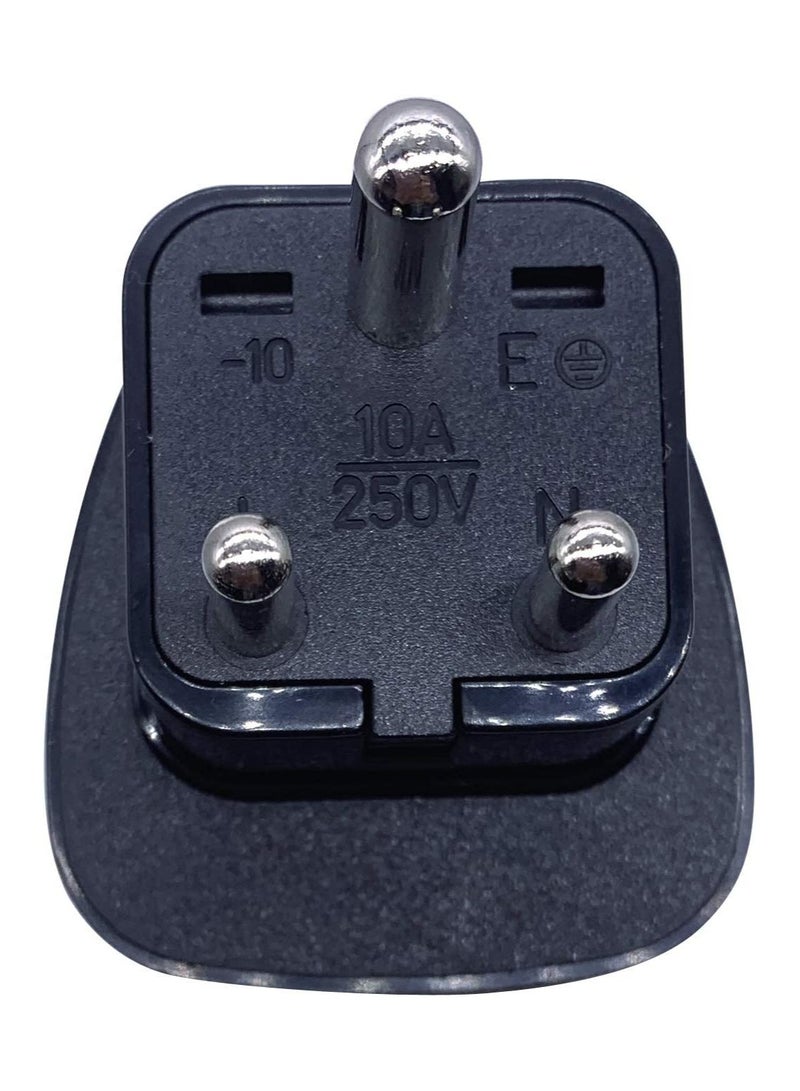 Type D Round Pins Travel Plug Adapter with Ground and Safety Shutter UAE EU DE US JP CN UK Plug Suitable for India Nepal Pakistan Socket Indian Plug 3 Pieces - Image 4