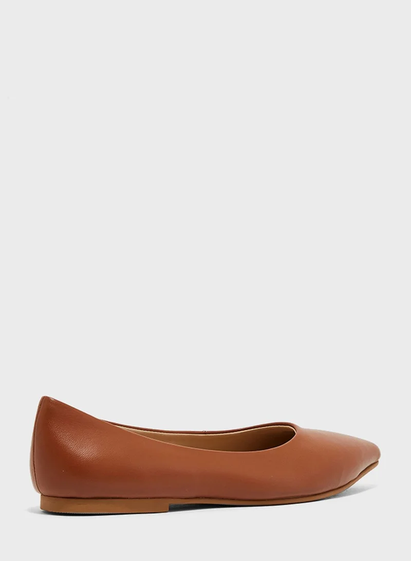 Hush Puppies Pointed Toe Ballerinas