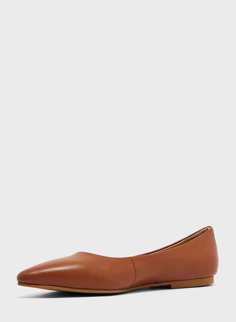 Hush Puppies Pointed Toe Ballerinas