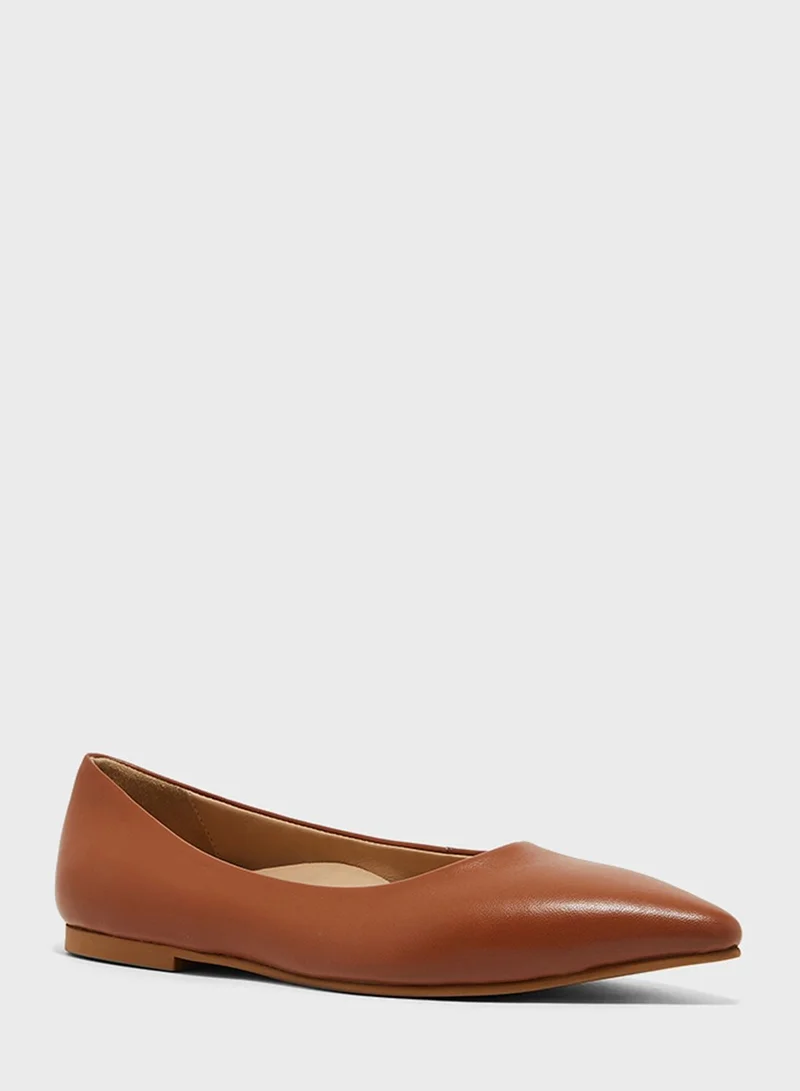 Hush Puppies Pointed Toe Ballerinas