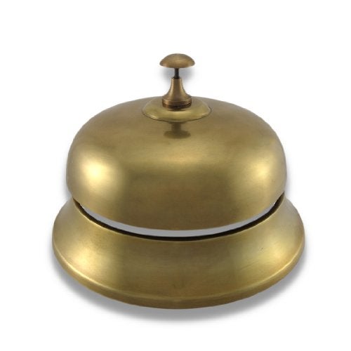 Upper Deck Oversized Bronze Finish Aluminum Desk Bell - Image 5