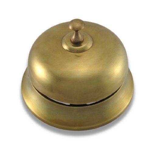 Upper Deck Oversized Bronze Finish Aluminum Desk Bell - Image 2