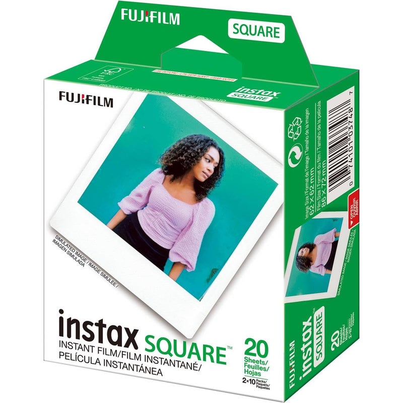 Fujifilm 2 Pack instax Square Instant Color Film, Twin Pack - Image 3