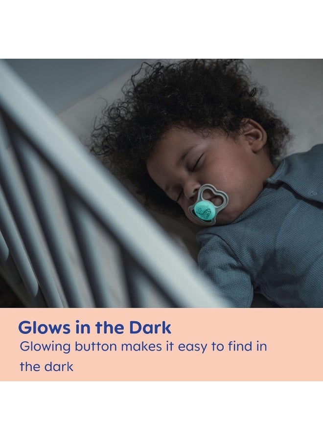 MAM لهاية مام سوبرم نايت للأطفال، للبشرة الحساسة، براءة اختراع، عبوة من 2، 6-16 شهر، للبنات - Image 3