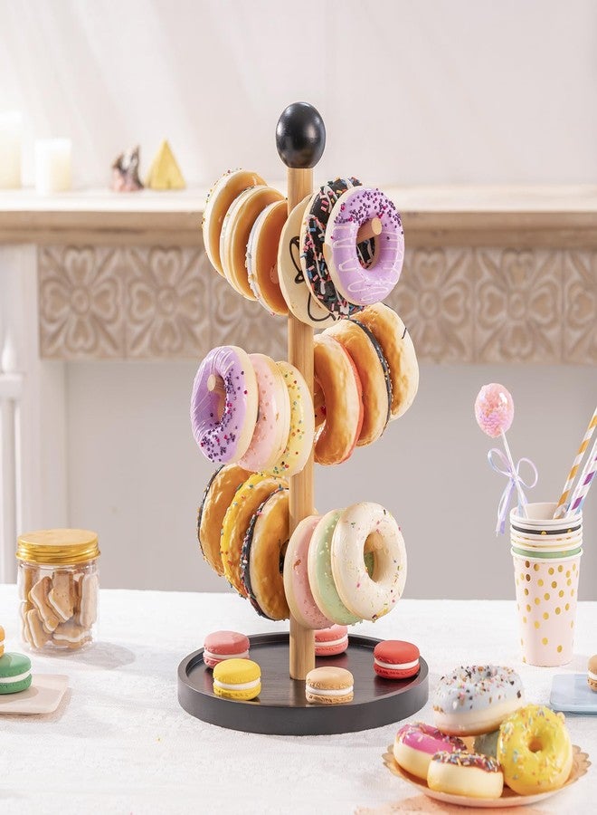 Capesaro Donut Stand 1 Pack,Donut Display Stand for Dessert Table,Donut Tree,Donut Holder for Party,Graduation，Birthday，Wedding,Baby Shower Dessert Table Decoration（Wood - Image 5