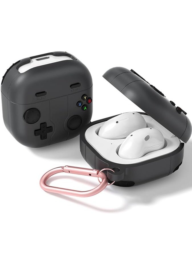 General Samsung Galaxy Buds FE/Pro/Buds2 Pro/Buds 2/Buds Live Soft Silicone 3D Gaming Console Design Case with Carabiner for Kids, Girls, Women and Men  - Image 1
