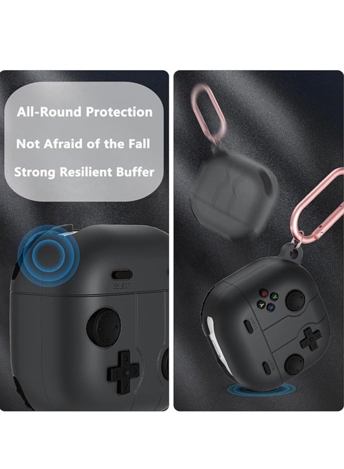 General Samsung Galaxy Buds FE/Pro/Buds2 Pro/Buds 2/Buds Live Soft Silicone 3D Gaming Console Design Case with Carabiner for Kids, Girls, Women and Men  - Image 3