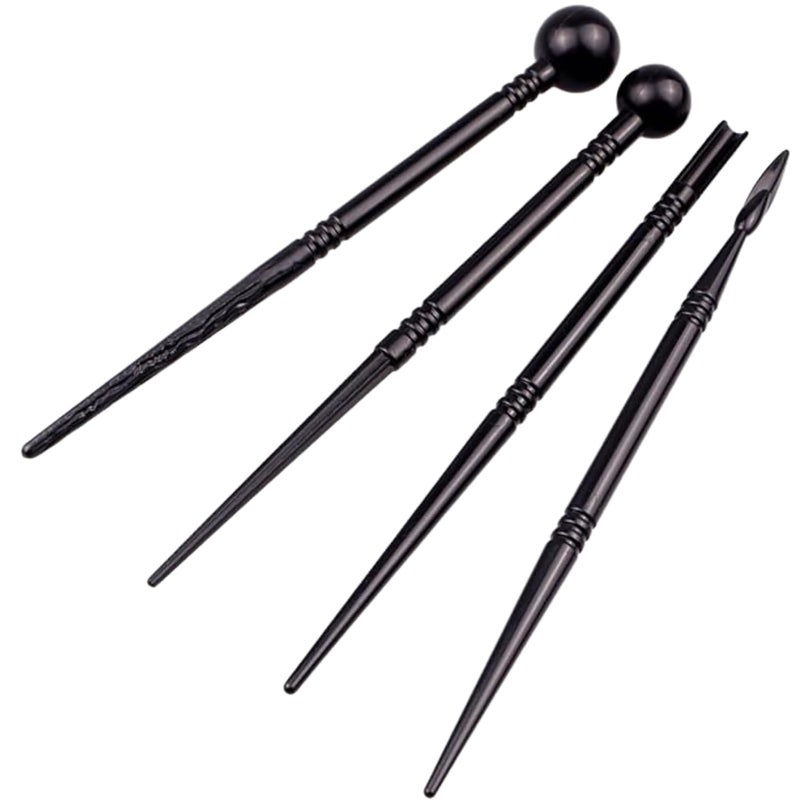 Oytra Clay Modelling Tools Set of 4 for Carving Sculpting Cutting Embossing Art and Craft Clay Pottery Moulding Plastic Pen Indentation Tool for Beginners Adults Professionals - Image 1
