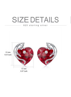 Cat Earrings 925 Sterling Silver Cute Cat Studs Earrings With Red July January Birthstone Crystals From Austria Cat Jewelry Gifts For Cat Lovers - pzsku/Z2520CCF1AFCF100D6B7EZ/45/_/1714989440/fdc84223-52e4-404f-9769-8fe5b7468d95