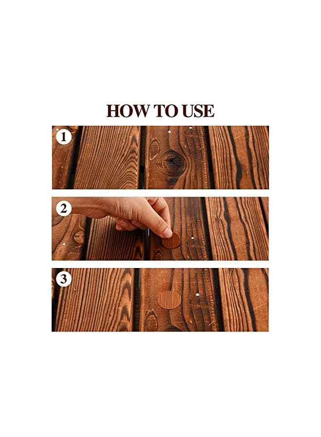 The Bros 648 Pieces Adhesive Screw Stickers, Screw Hole Covers Hole Stickers, PVC Cover Caps 12 Colors Waterproof Wood Textured Cover for Wall Cabinets Desk Screws Furniture Repairing (Classic Style) - Image 3