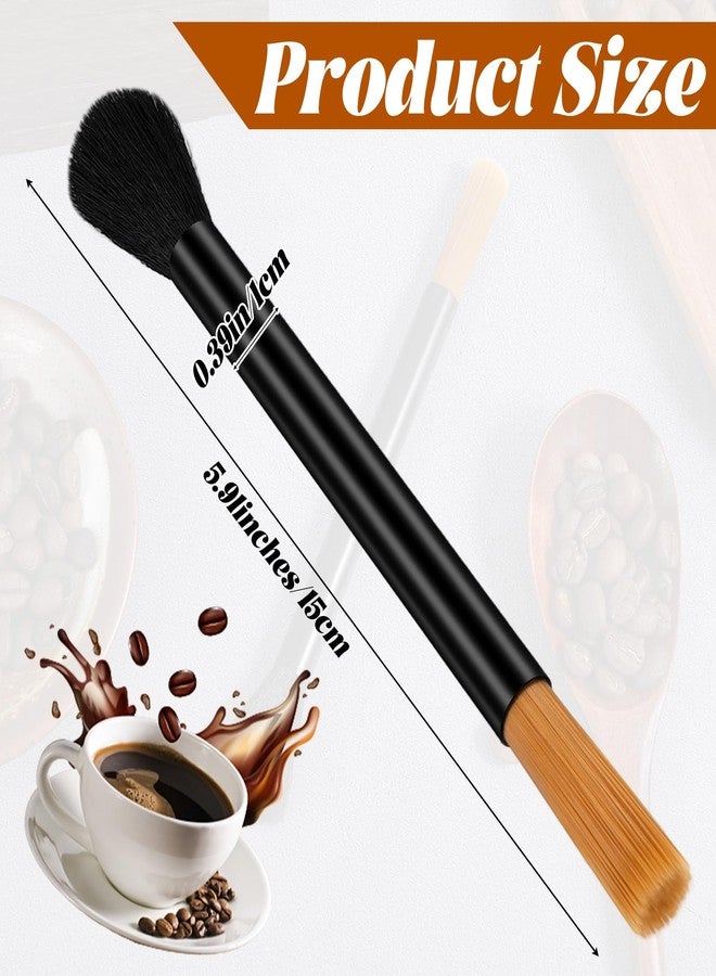 Bremorou 2Pcs Coffee Grinder Cleaning Brush, Cleaner Barista Brushes, Dusting Espresso Brush Accessories, Machine Cleaning Tool with Natural Bristles and Wooden Handle for Bean Grain Coffee - Image 2