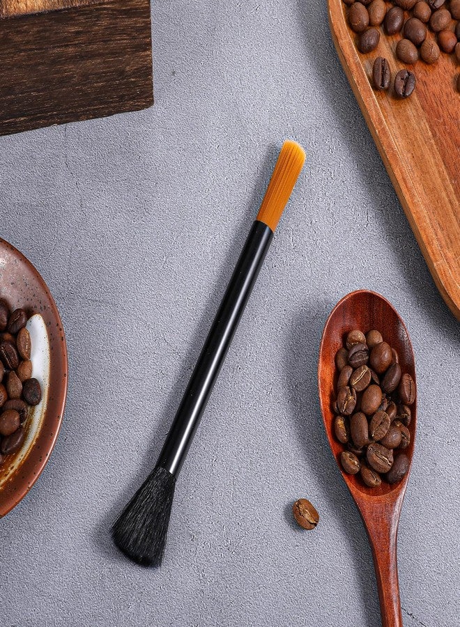 Bremorou 2Pcs Coffee Grinder Cleaning Brush, Cleaner Barista Brushes, Dusting Espresso Brush Accessories, Machine Cleaning Tool with Natural Bristles and Wooden Handle for Bean Grain Coffee - Image 3