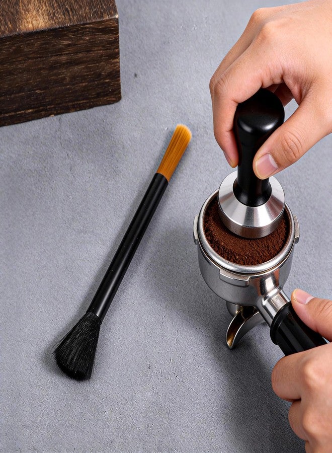 Bremorou 2Pcs Coffee Grinder Cleaning Brush, Cleaner Barista Brushes, Dusting Espresso Brush Accessories, Machine Cleaning Tool with Natural Bristles and Wooden Handle for Bean Grain Coffee - Image 4
