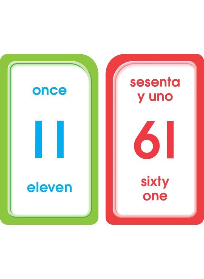 School Zone Bilingual Numbers 1-100 Flash Cards - Ages 4+, Preschool to Kindergarten, ESL, Language Immersion, Addition, Subtraction, and More (Spanish and English Edition) (Spanish Edition) - Image 2