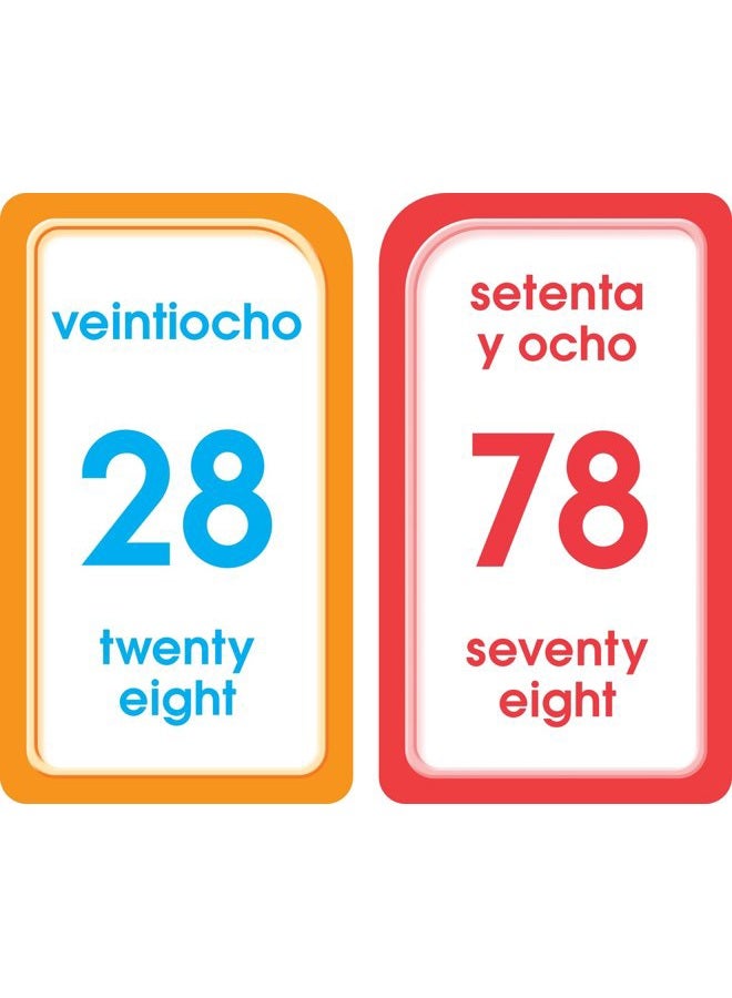School Zone Bilingual Numbers 1-100 Flash Cards - Ages 4+, Preschool to Kindergarten, ESL, Language Immersion, Addition, Subtraction, and More (Spanish and English Edition) (Spanish Edition) - Image 3