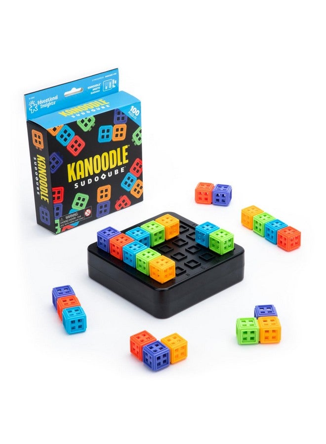 Educational Insights Kanoodle® SudoQube™ - 3D Brain Teaser Puzzle, Pocket Sudoku Game, Color Puzzles & Handheld Board Games for Travel, Gifts for Sudoku Lovers Including Kids, Teens & Adults Ages 7+ - Image 1