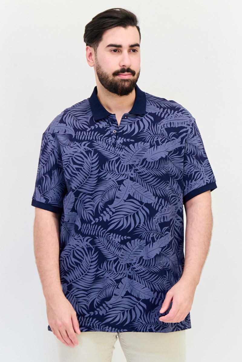 Celio Men Regular Fit Allover Print Short Sleeve Polo Shirt, Multicolor - Image 1