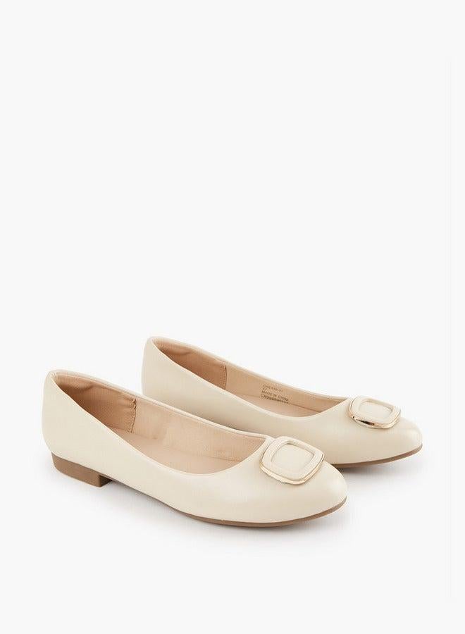 Flora Bella By Shoexpress Solid Slip-On Ballerina Shoes - Image 3