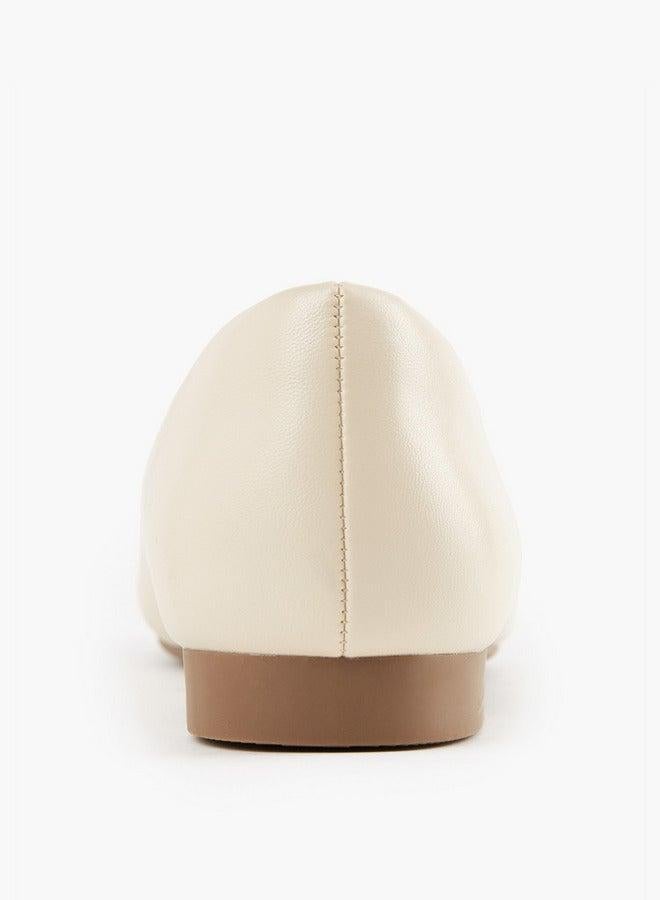 Flora Bella By Shoexpress Solid Slip-On Ballerina Shoes - Image 4