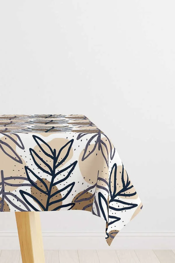 Cango Home Flower Leaf Digital Printed Tablecloth