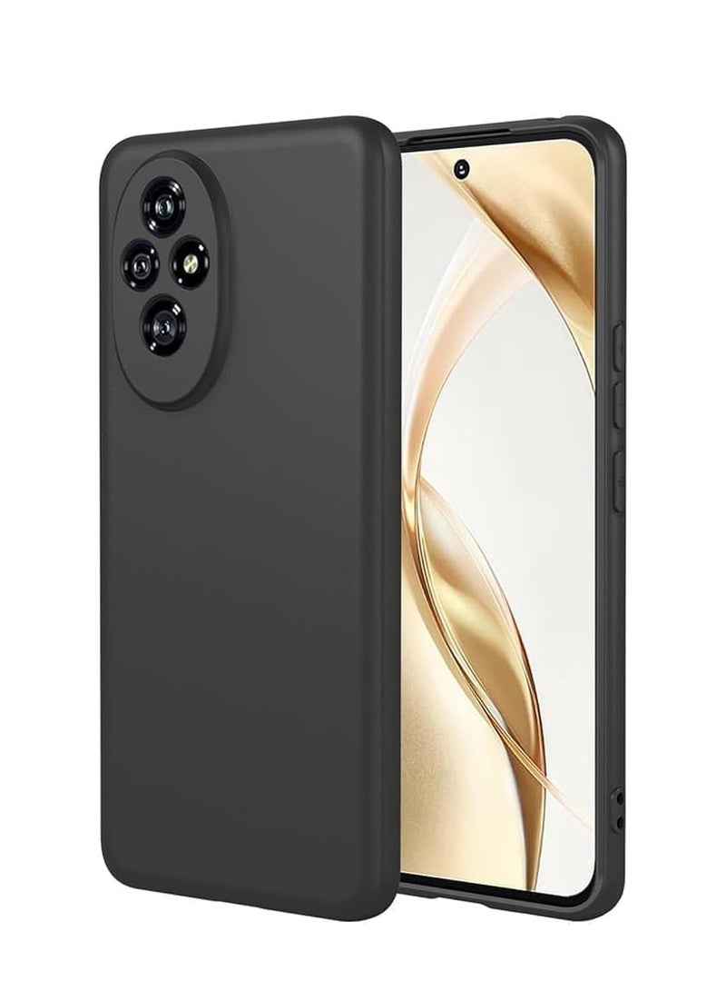 Wtech Liquid Silicone Case Cover For Honor 200 5G 2024 Black