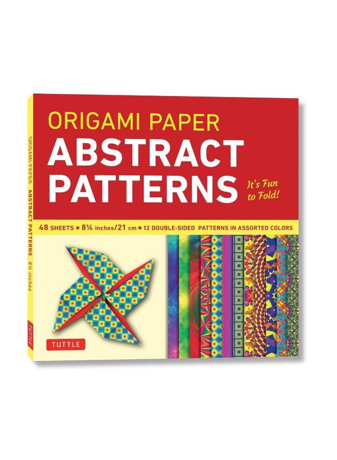 Origami Paper - Abstract Patterns - 8 1/4" - 48 Sh: Tuttle Origami Paper: Large Origami Sheets Printed  - Image 1