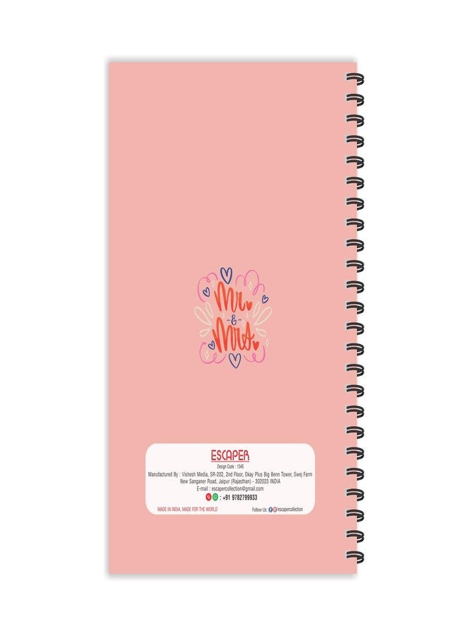 ESCAPER Mr. & Mrs Diary | Ruled - A5 Size - 8.5 x 5.5 inches Designer Couple Diary | Anniversary Diary | Couple Love Diary | Diary for Office | Diary for Gift - Image 3