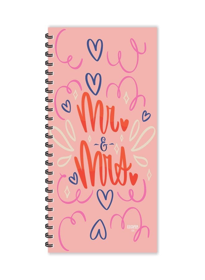 ESCAPER Mr. & Mrs Diary | Ruled - A5 Size - 8.5 x 5.5 inches Designer Couple Diary | Anniversary Diary | Couple Love Diary | Diary for Office | Diary for Gift - Image 1