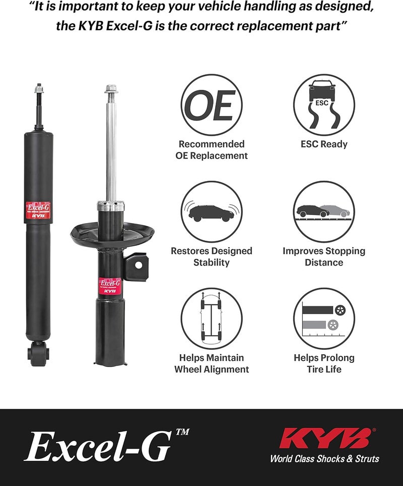 KYB 340066 Excel-G Gas Strut, Black - Image 4