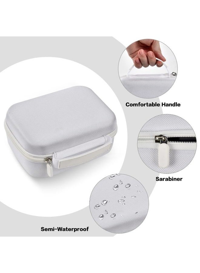 Boobowl Case Compatible with Phomemo M110 Label Maker - Portable Mini Bluetooth Thermal Label Maker Carrying Storage Bag for Printer Labels, USB Cable and Accessories (Box Only) - White - Image 4