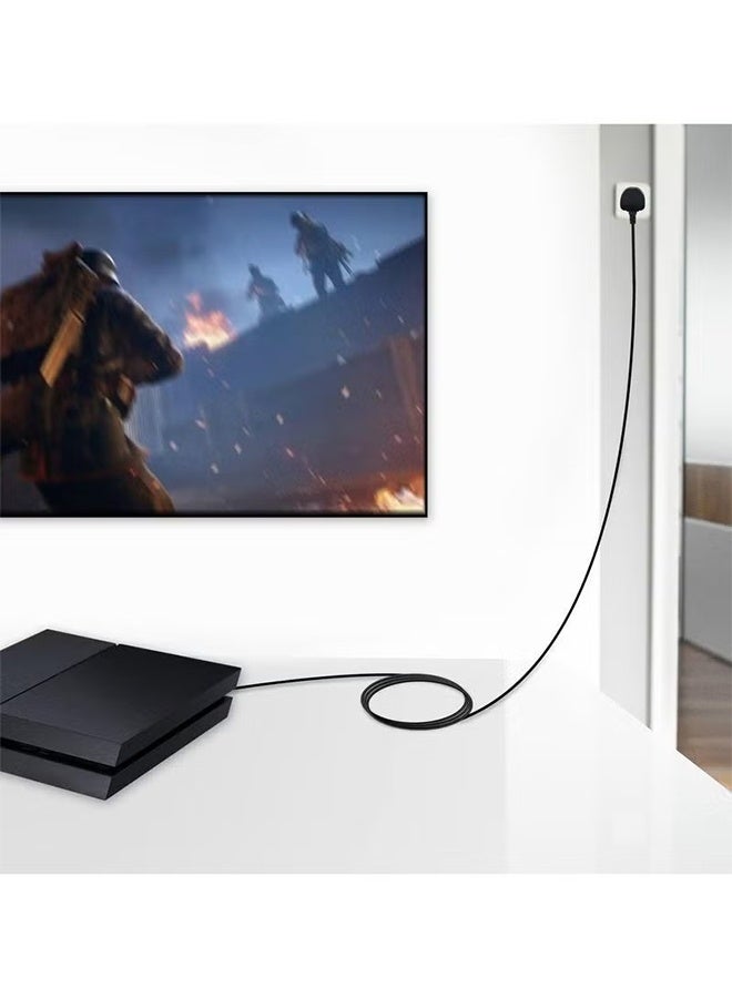 YJ 3M UK Power Cable (IEC320C7 to BS 1363) C7 Figure 8 Power Lead, PS4 Power Cable, Kettle Lead/Power Cord compatible with Samsung LG Philips Toshiba TV/Printer/PS4/PS3/PS5 - Image 5