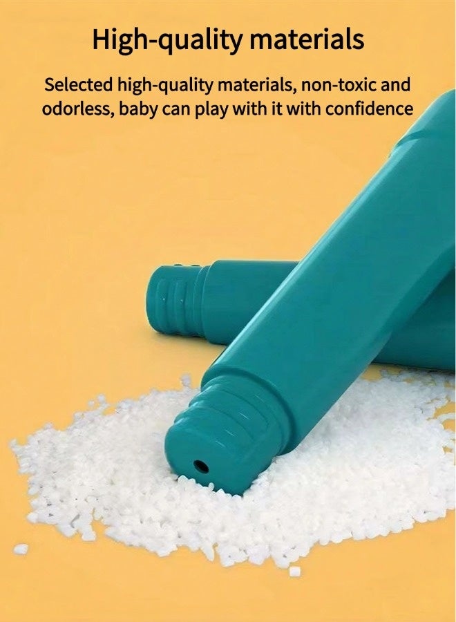 جني ثروة طقم طاولة وكراسي متعدد الوظائف للأطفال 2 في 1 مع 63 قطعة بناء ومساحة لتخزين الماء والرمل والتعلم، مثالي للأطفال من عمر سنتين فما فوق. - Image 4