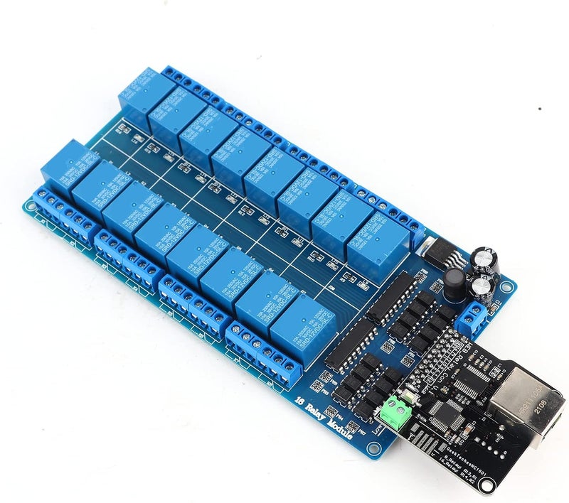 Ethernet Control Module, Deosdum Port RJ45 Relay Module 16 Channels Web Server Network LAN WAN - Image 1