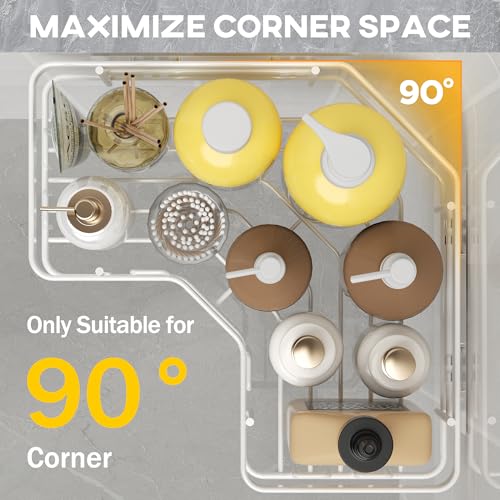MAXIFFE Shower Caddy Organizer, 3-Pack Corner Shower Caddy Organizer Shelves Storage Rack Accessories for Bathroom Countertop Home Decor Set, White - Image 2