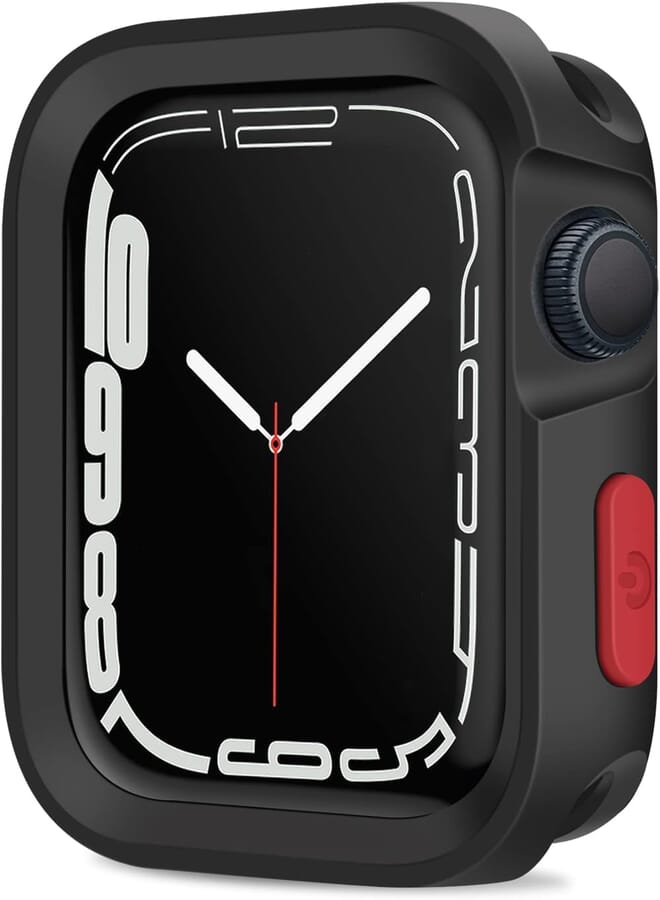 Next store Compatible with iWatch Case 45/44 Series 8/7/6/5/4/SE, Soft Shockproof Protective Cover for Women Men (Black)