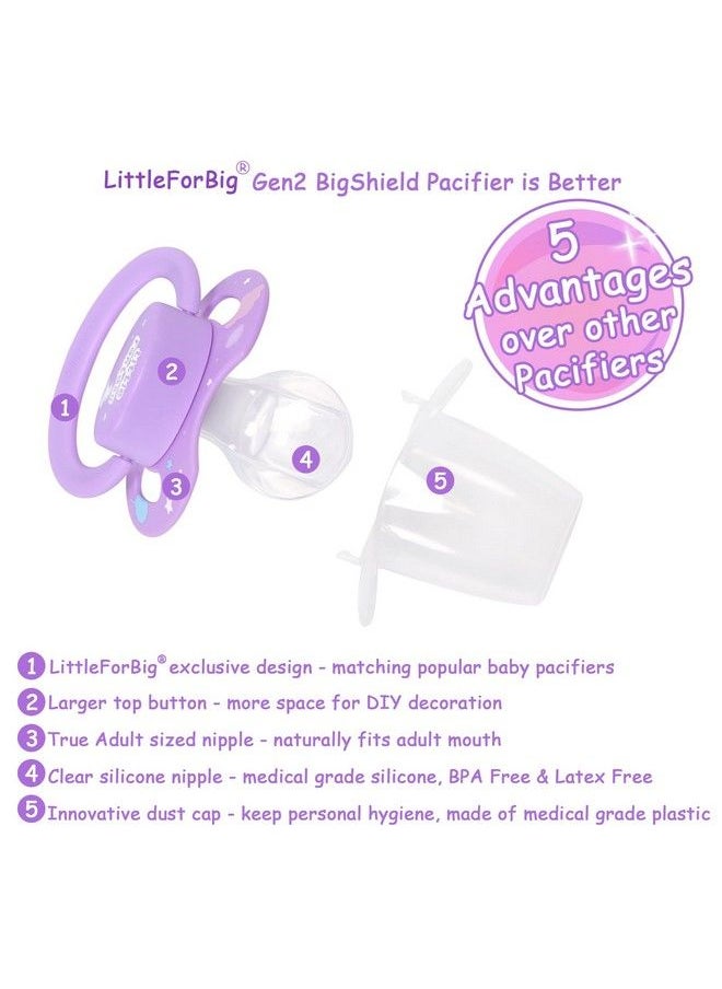 Littleforbig Bigshield Generation Ii Adult Sized Pacifier Little Fantasy Pattern  - Image 3