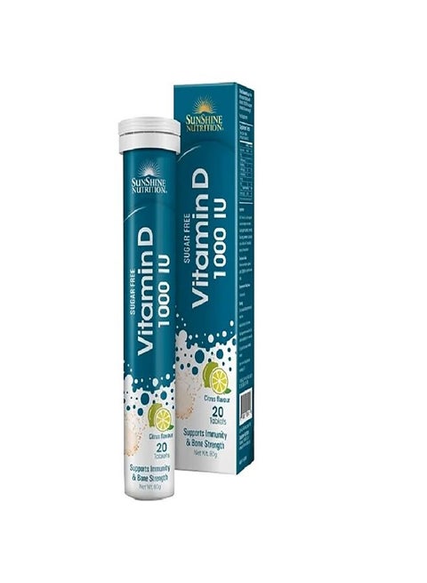 Vitamin D 1000 IU Citrus Effervescent 20 Tablets