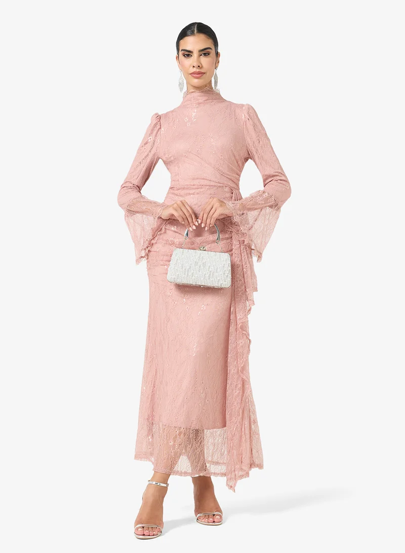 Khizana  Lace Ruched Dress for Women | Best Price UAE