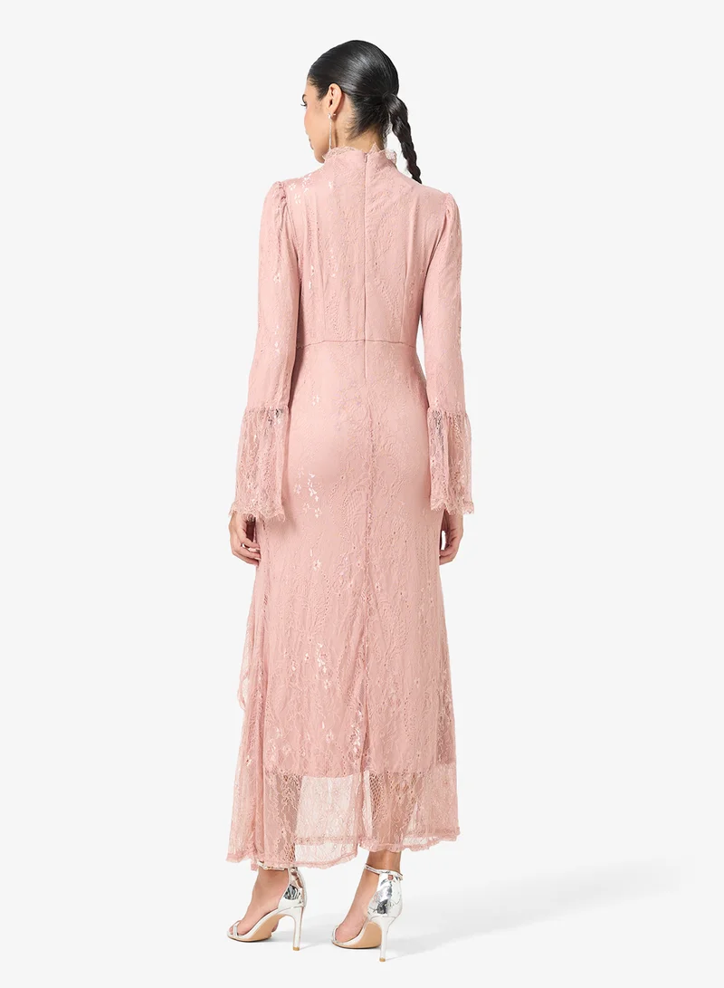 Khizana Lace Ruched Dress