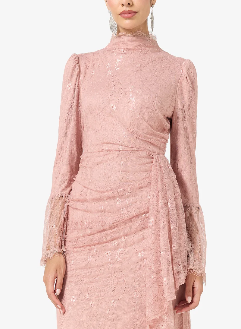 Khizana  Lace Ruched Dress for Women | Best Price UAE
