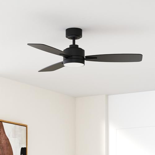 Amico Ceiling Fans with Lights, 44 inch Ceiling fan with Light and Remote Control, Reversible, 3CCT, Dimmable, Noiseless, Small Black Ceiling Fan for Bedroom, Indoor/Outdoor Use - Image 2