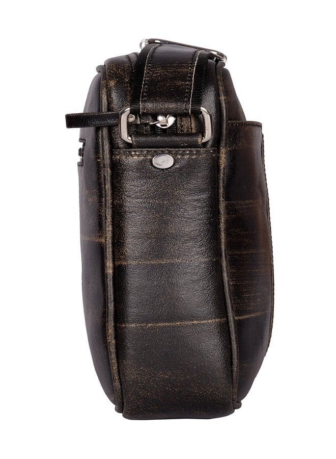 RL Mens Cross-Body Messenger sling Bag (Brown) - Image 3