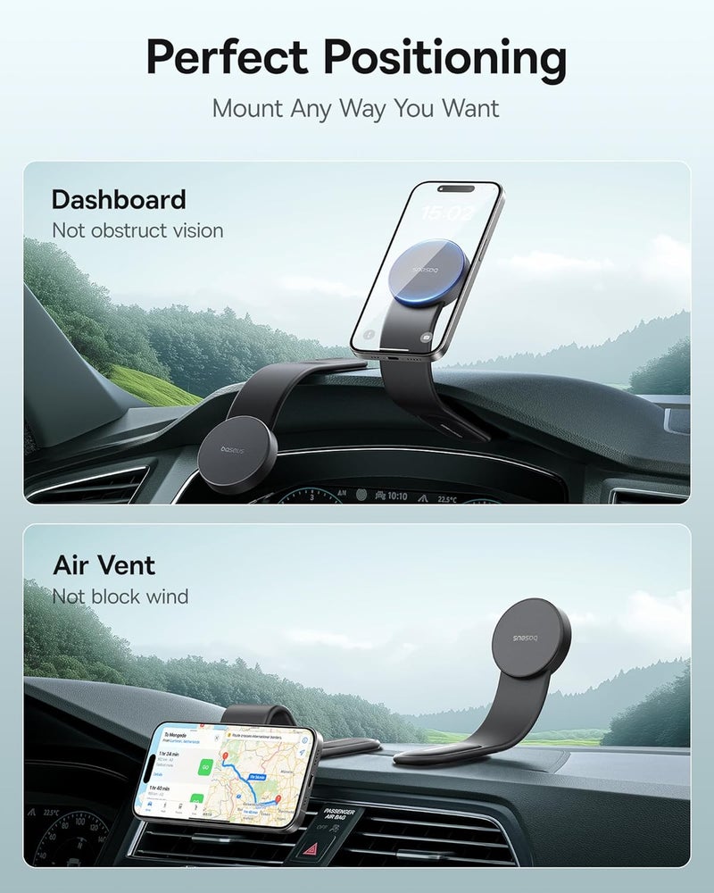 Baseus PrimeTrip C02 Air Magnetic Stick-On Car Mount, Cluster Black - Image 5