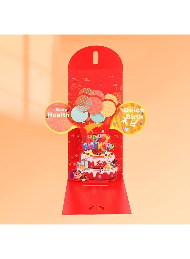 Extreme Space Birthday Red Packet For Children Baby Full Moon Hundred Days Banquet One Year Old Gift Lucky Money Envelope Birthday Gift Three-dimensional Creative Red  Packet - Image 3