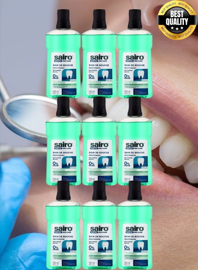 سايرو 9 قطع غسول فم من سايرو نعناع منعش 500 مل - Image 1