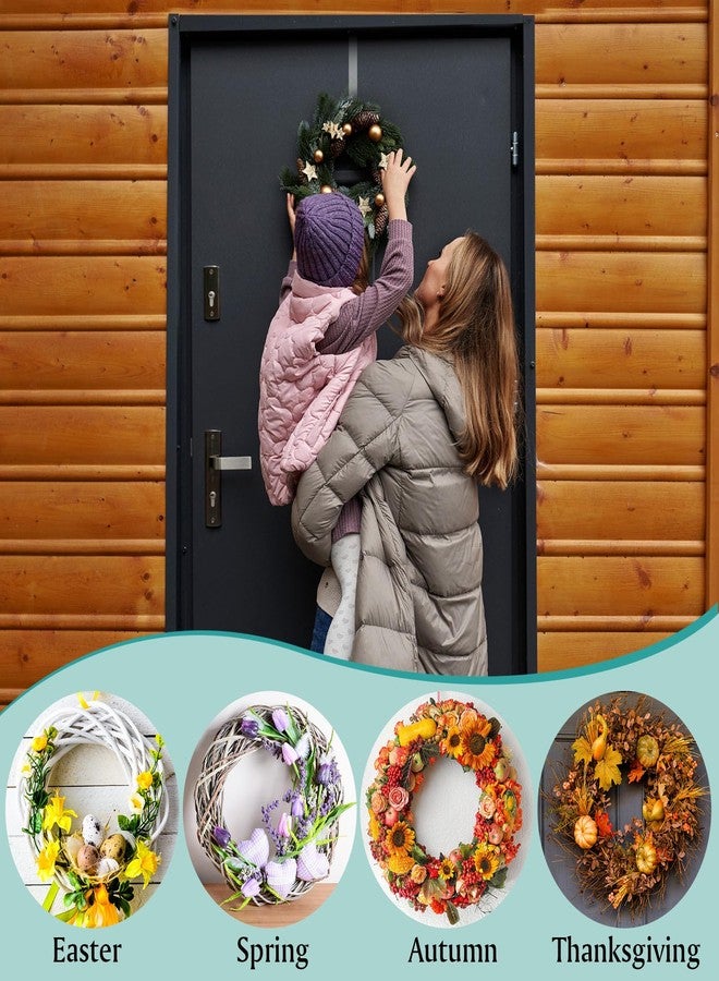 Ripeng 6 Pieces 12 Inch Christmas Plastic Wreath Hanger for Front Door Clear Door Wreath Hooks for Christmas, Halloween, Fall Welcome Sign Decorations Indoor Outdoor Home - Image 5