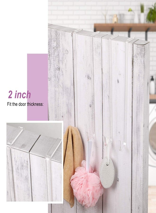 Ripeng 6 Pieces 12 Inch Christmas Plastic Wreath Hanger for Front Door Clear Door Wreath Hooks for Christmas, Halloween, Fall Welcome Sign Decorations Indoor Outdoor Home - Image 3