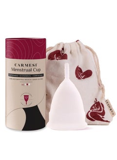 Carmesi Menstrual Cup for Women | Medium Size - With Free Pouch | Rash-Free, Itch-Free, Odour-Free | 8-10 Hours of Leaks-Free Comfort | 100% Biocompatible Medical-Grade Silicone Cups