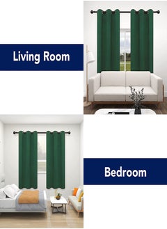 Gerenic Grommet Blackout Window Curtains Noise Reduction Window Drapes Thermal Insulated Darkening Curtains 1 Panel  - Image 2